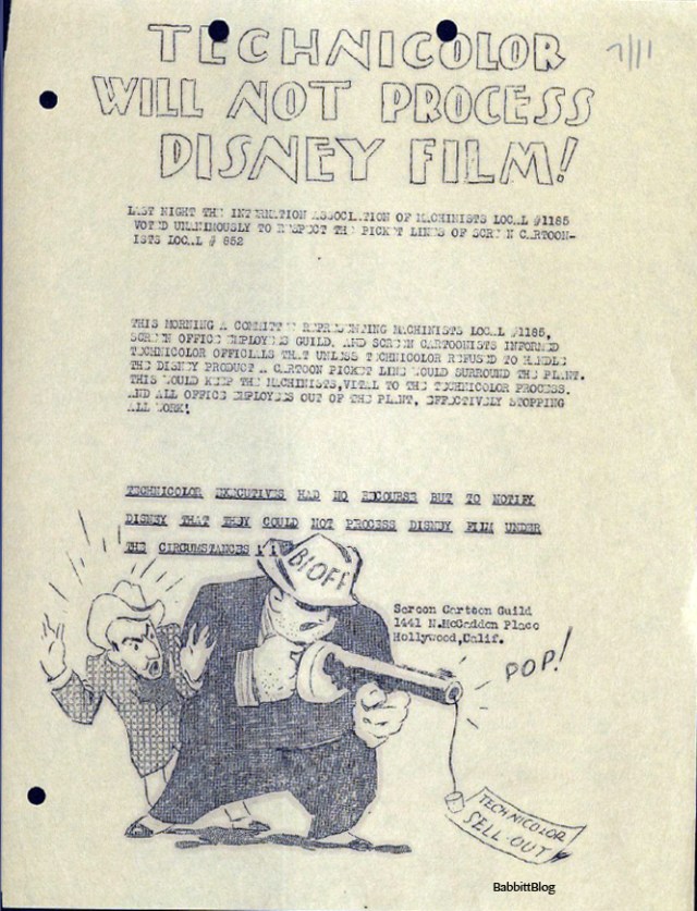 Disney Technicolor Bioff Strike